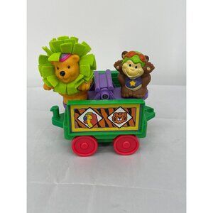 Fisher Price Little People Musical Zoo Train Car Touch and Feel Lion Monkey